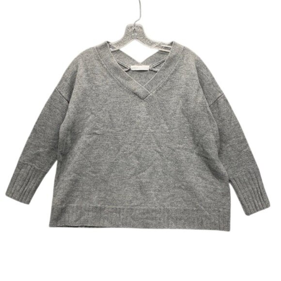 NOBLE 100% Wool‎ Oversized Sweater Women’s Gray Knit Pullover Warm Soft Size XL - Picture 1 of 11